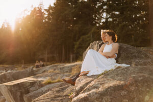 couple enjoying their wedding by a kelowna wedding planner