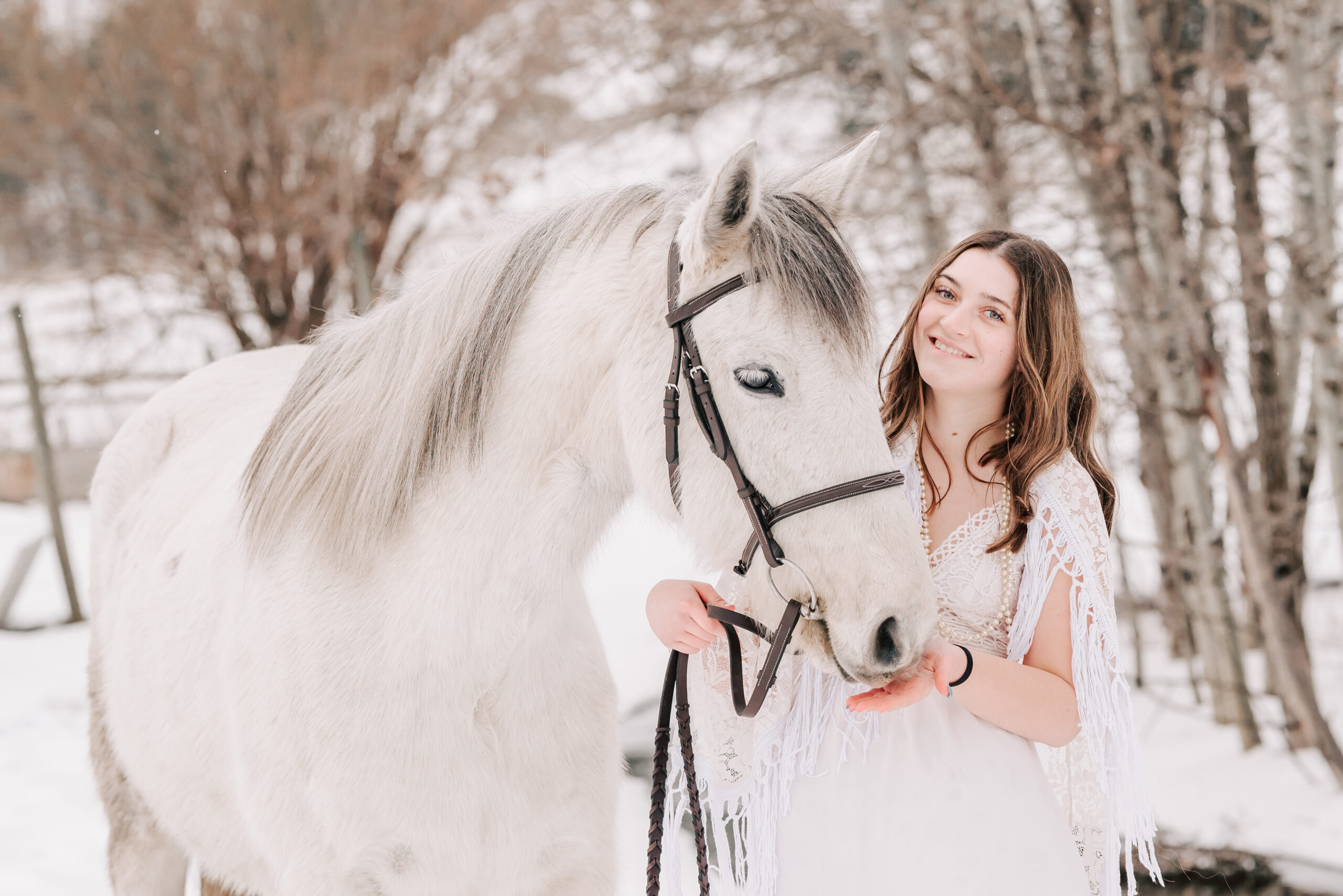 girl with her horse that benefits from equine osteopath therapist visits